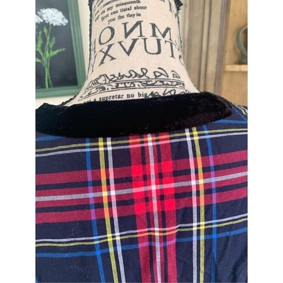 Talbots Plaid Velvet Trim Tunic - Picture 5 of 10